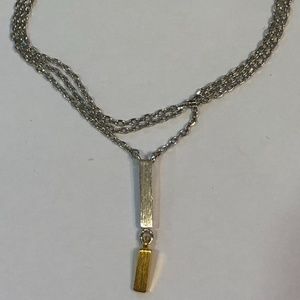 NEW dainty two tone SILVER GOLD necklace Everyday